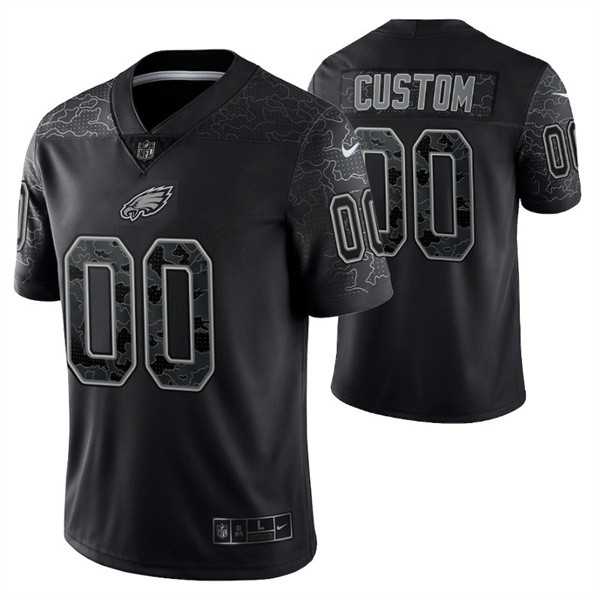 Men's Philadelphia Eagles Active Player Custom Black Reflective Limited Stitched Jersey,We sell and wholesale Men's Philadelphia Eagles Active Player Custom Black Reflective Limited Stitched Jersey on line form chian!